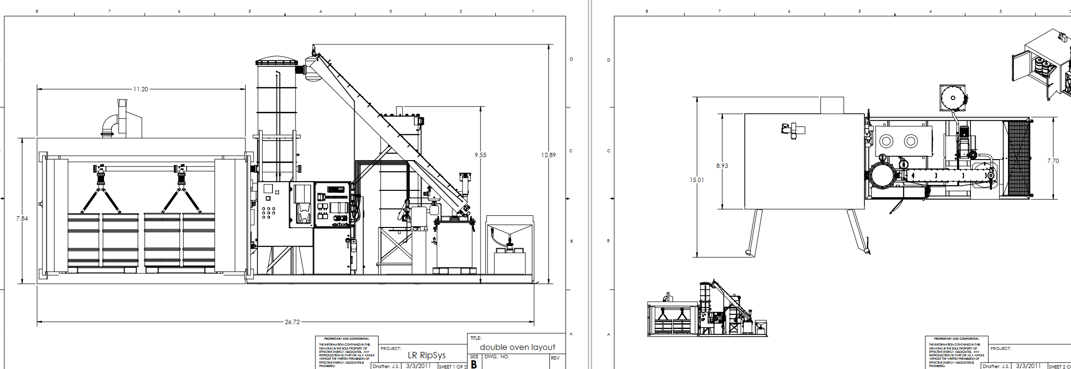 oven drawing layout