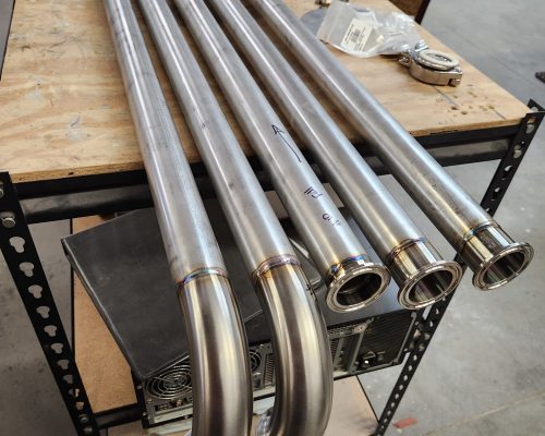 Sanitary fittings TIG welded.