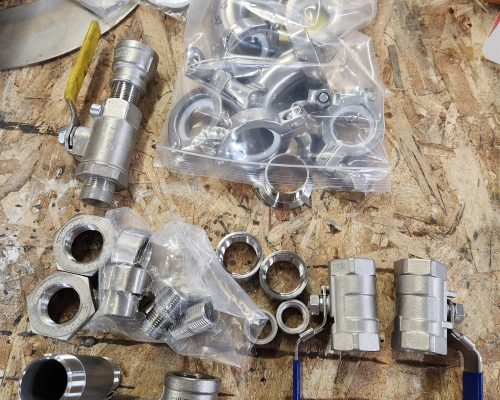 Setup for a mechanical piping system.