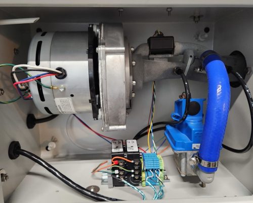 Premix blower and gas train equipment.