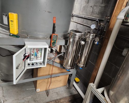 Industrial liquid waste cleanup system.