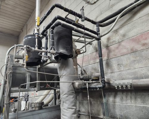 Chilled water and vacuum piping.